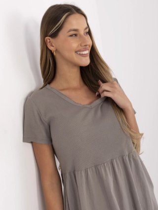 Sukienka DHJ-SK-25370.85 ciemny bezowy