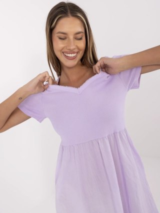 Sukienka DHJ-SK-25370.85 jasny fioletowy