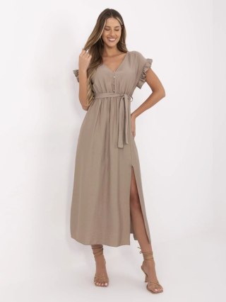 Sukienka MI-SK-A3849.91 ciemny bezowy