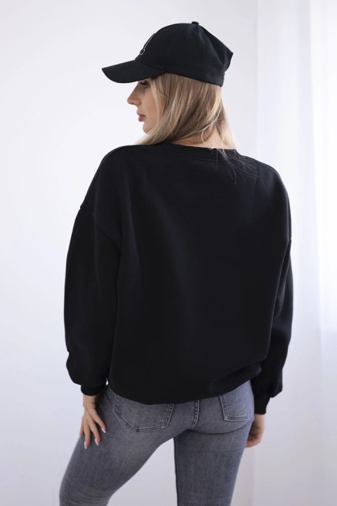 Bluza damska oversize z napisem Vanderbilt czarna