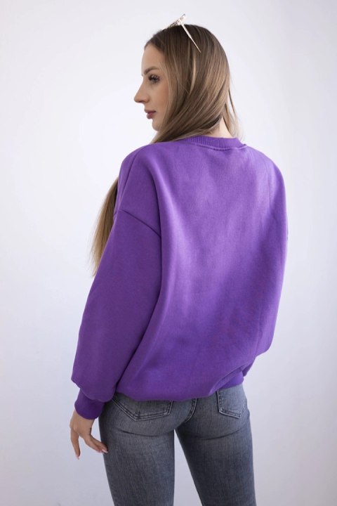 Bluza damska oversize z napisem Vanderbilt fioletowa Bluza damska oversize z napisem Vanderbilt fioletowa