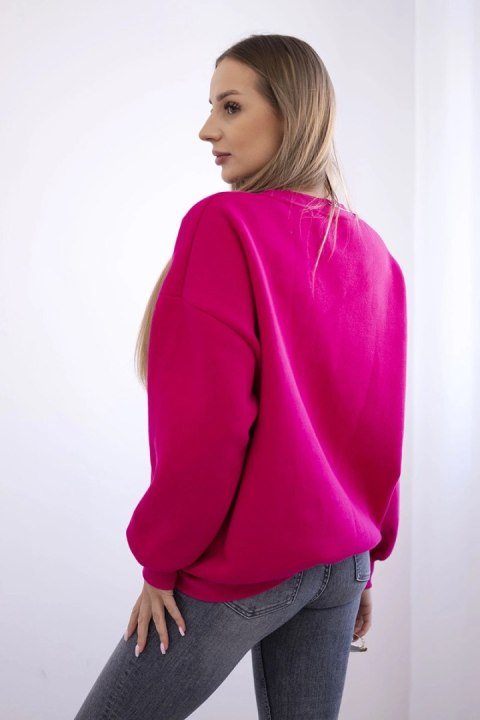Bluza damska oversize z napisem Vanderbilt fuksja Bluza damska oversize z napisem Vanderbilt fuksja
