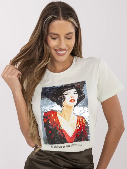 T-shirt PM-TS-SS21TX04.31 mietowy L T-shirt PM-TS-SS21TX04.31 mietowy L