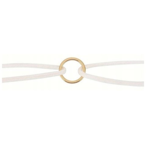 NASZYJNIK CHOKER RZEMYK ZŁOTE KÓŁECZKO BIAŁY N296B NASZYJNIK CHOKER RZEMYK ZŁOTE KÓŁECZKO BIAŁY N296B