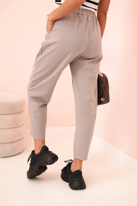Spodnie Damskie Summer Punto z Kieszeniami – Fango | Stylowy Wieszak Spodnie Damskie Summer Punto z Kieszeniami – Fango | Stylowy Wieszak