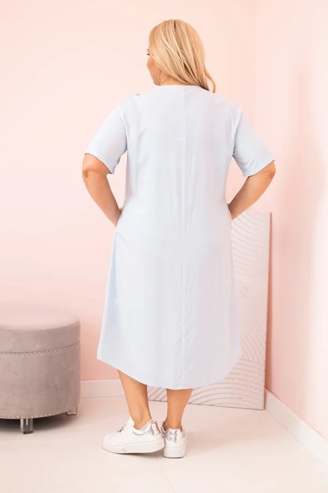 Sukienka damska Plus Size z wiskozy z kwiatowym nadrukiem biała Sukienka damska Plus Size z wiskozy z kwiatowym nadrukiem biała