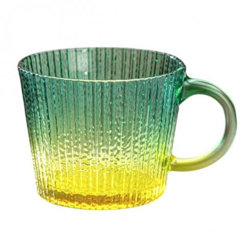 Filiżanka szklanka ryflowana duża butelkowa zieleń ombre 380 ml 1szt SZK176 Filiżanka szklanka ryflowana duża butelkowa zieleń ombre 380 ml 1szt SZK176