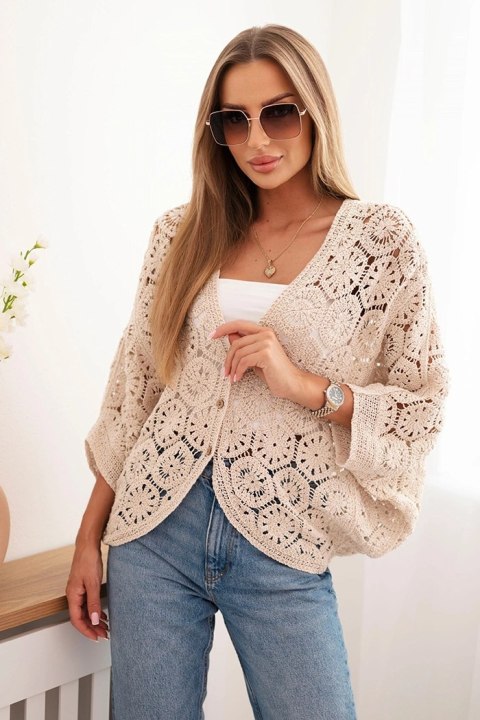 Sweter z krótkim rękawem z bawełny w stylu boho Sweter z krótkim rękawem z bawełny w stylu boho