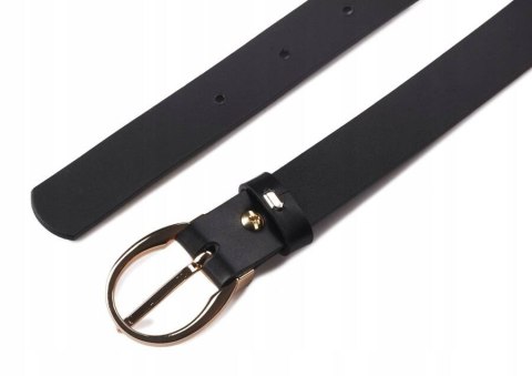 Elegancki skórzany pasek z owalną klamrą - Peterson Elegancki skórzany pasek z owalną klamrą - Peterson