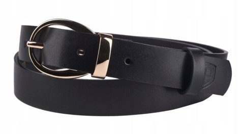 Elegancki skórzany pasek z owalną klamrą - Peterson Elegancki skórzany pasek z owalną klamrą - Peterson