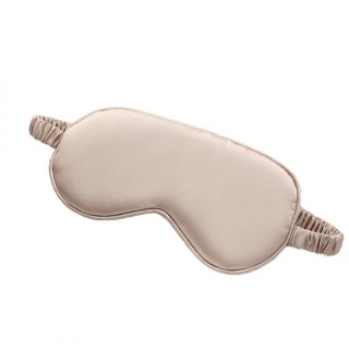 Maska na oczy do spania ELEGANT satynowa kremowa 20x9 cm – opaska na sen i relaks