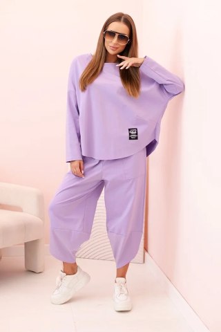 Komplet new punto bluza + spodnie jasny fioletowy