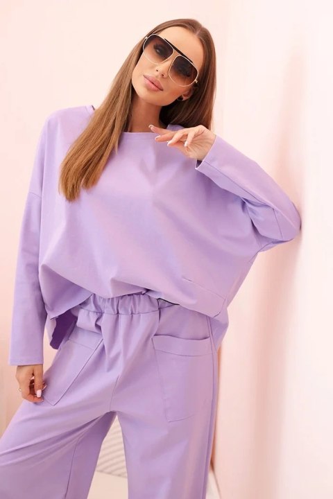 Komplet new punto bluza + spodnie jasny fioletowy Komplet new punto bluza + spodnie jasny fioletowy