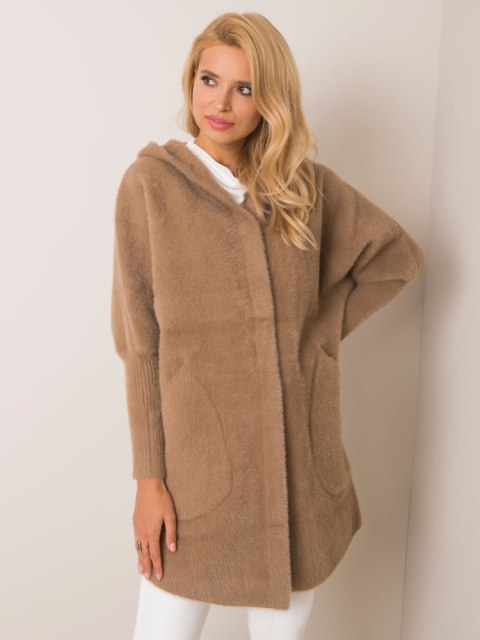 Płaszcz MBM-PL-1518.95P ciemny bezowy Płaszcz MBM-PL-1518.95P ciemny bezowy
