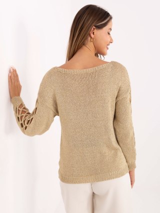 Sweter MI-SW-1606.96 złoty