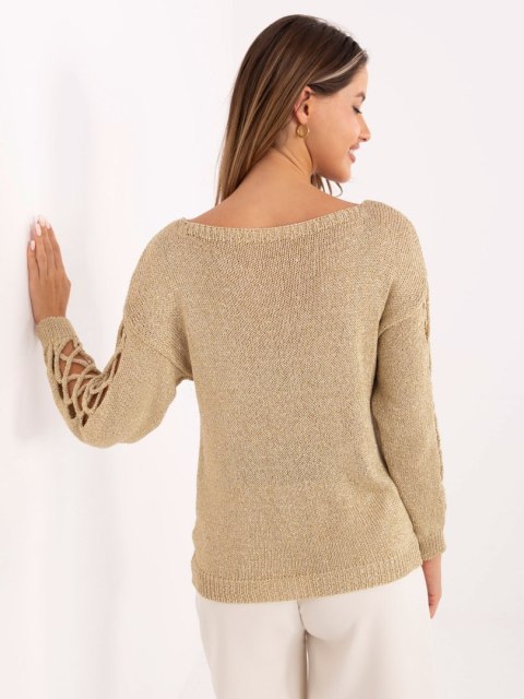 Sweter MI-SW-1606.96 złoty Sweter MI-SW-1606.96 złoty