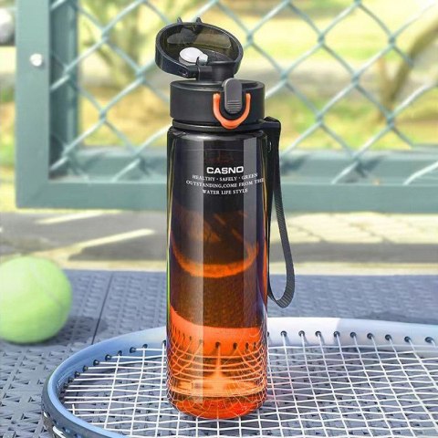 Butelka na wodę, bidon 560ML CASNO OMBRE czarny pomarańczowy BD52 Butelka na wodę, bidon 560ML CASNO OMBRE czarny pomarańczowy BD52