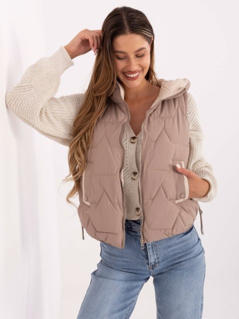 Kamizelka MBM-KZ-2502.27 ciemny bezowy 2XL Kamizelka MBM-KZ-2502.27 ciemny bezowy 2XL