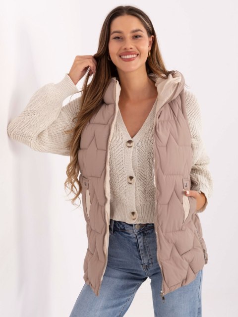 Kamizelka MBM-KZ-2516.96 ciemny bezowy XL Kamizelka MBM-KZ-2516.96 ciemny bezowy XL