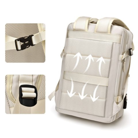 Plecak podróżny, kabinowy do samolotu, wodoodporny z USB, 44x30x16/26cm PL173 Plecak podróżny, kabinowy do samolotu, wodoodporny z USB, 44x30x16/26cm PL173