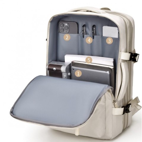 Plecak podróżny, kabinowy do samolotu, wodoodporny z USB, 44x30x16/26cm PL175 Plecak podróżny, kabinowy do samolotu, wodoodporny z USB, 44x30x16/26cm PL175