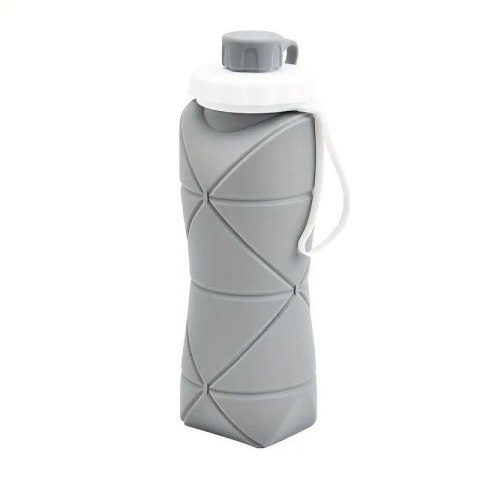 BUTELKA NA WODĘ BIDON mały składany silikonowy 600ml BD11SZ BUTELKA NA WODĘ BIDON mały składany silikonowy 600ml BD11SZ