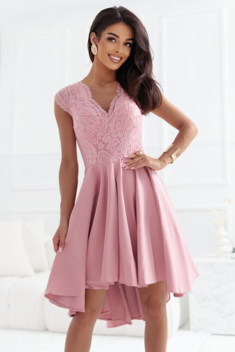Elegancka sukienka w kolorze brudnego różu na wesele lub randkę Elegancka sukienka w kolorze brudnego różu na wesele lub randkę