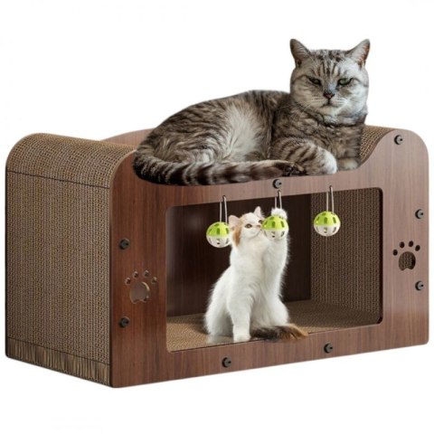 DOMEK DLA KOTA 2w1- legowisko, drapak z zabawką 47 x 22 x 27cm KOT25 DOMEK DLA KOTA 2w1- legowisko, drapak z zabawką 47 x 22 x 27cm KOT25