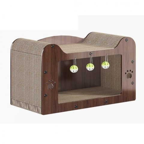 DOMEK DLA KOTA 2w1- legowisko, drapak z zabawką 47 x 22 x 27cm KOT25 DOMEK DLA KOTA 2w1- legowisko, drapak z zabawką 47 x 22 x 27cm KOT25