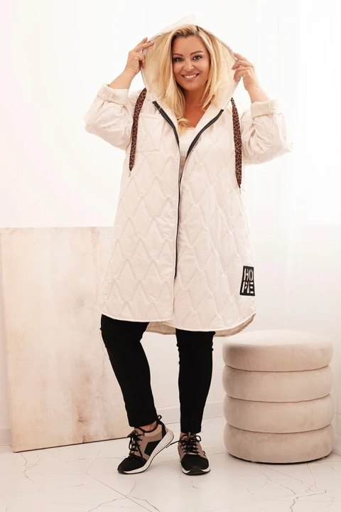 Kurtka damska HOPE plus size z zamkiem i modnym pikowaniem Kurtka damska HOPE plus size z zamkiem i modnym pikowaniem