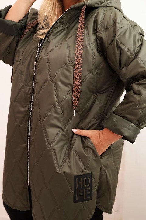 Kurtka HOPE z modnym napisem i praktycznym kapturem dla kobiet XL–4XL Kurtka HOPE z modnym napisem i praktycznym kapturem dla kobiet XL–4XL