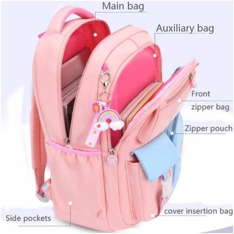 Plecak RAINBOW sweet szkolny uniwersalny kieszonki, odblaski PL160R Plecak RAINBOW sweet szkolny uniwersalny kieszonki, odblaski PL160R