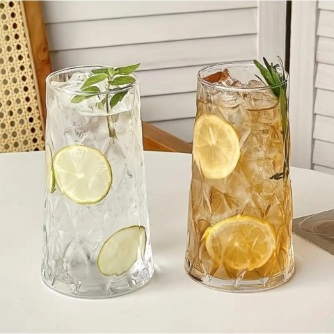Szklanka falowana wysoka 475 ml grube szkło 1szt SZK184 Szklanka falowana wysoka 475 ml grube szkło 1szt SZK184