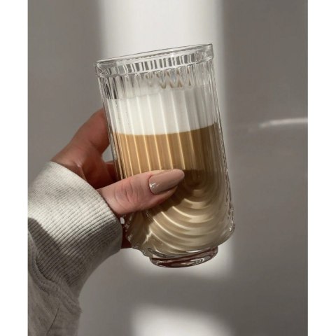 Szklanka ryflowana wysoka 420 ml grube szkło 1szt SZK64 Szklanka ryflowana wysoka 420 ml grube szkło 1szt SZK64