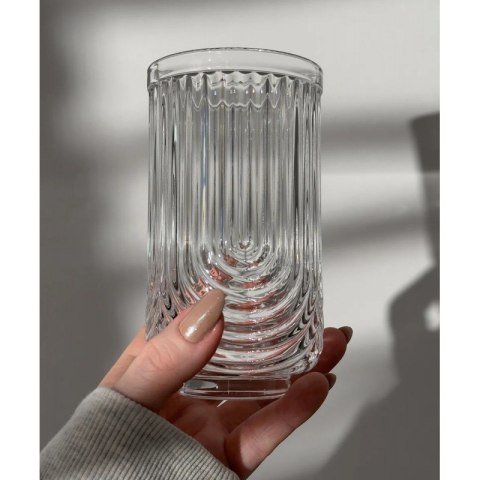 Szklanka ryflowana wysoka 420 ml grube szkło 1szt SZK64 Szklanka ryflowana wysoka 420 ml grube szkło 1szt SZK64