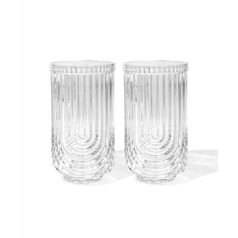Szklanka ryflowana wysoka 420 ml grube szkło 1szt SZK64 Szklanka ryflowana wysoka 420 ml grube szkło 1szt SZK64