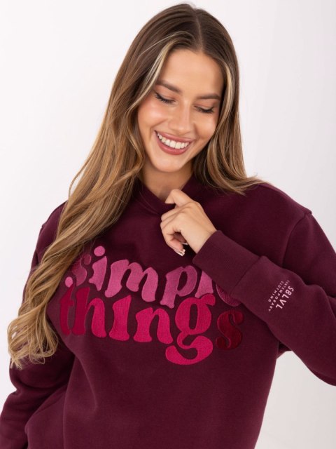 Bluza D10608BC02801A4NO bordowy XL