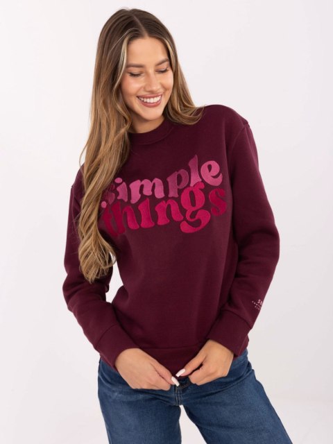 Bluza D10608BC02801A4NO bordowy S