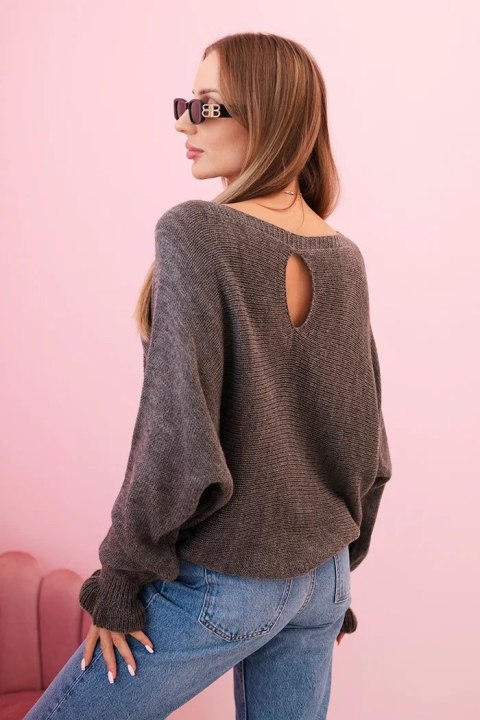 Sweter damski z moherem i wełną w kolorze grafitowym – styl casual i elegancja. Sweter damski z moherem i wełną w kolorze grafitowym – styl casual i elegancja.