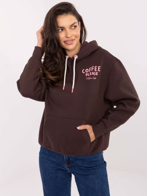 Bluza D10608BC02654E ciemny brązowy XL