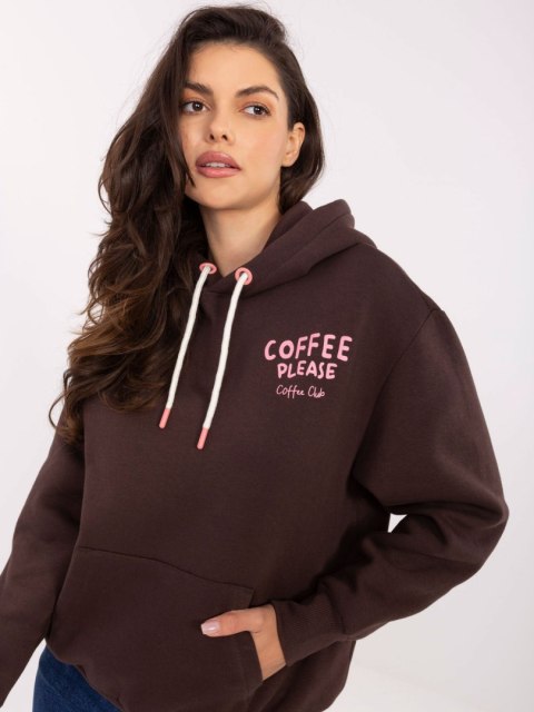 Bluza D10608BC02654E ciemny brązowy XS