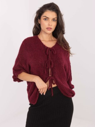 Sweter MI-SW-2911.91 bordowy