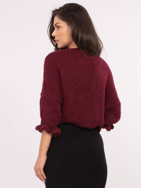 Sweter MI-SW-2911.91 bordowy