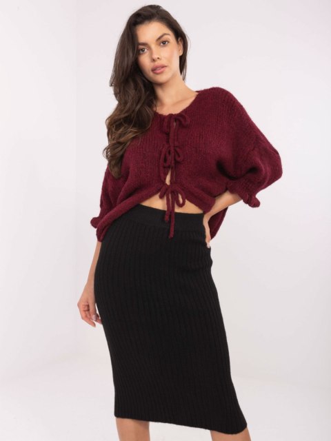 Sweter MI-SW-2911.91 bordowy