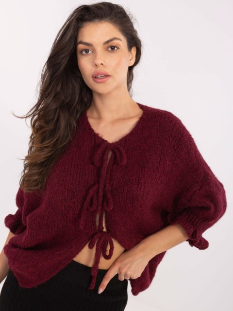 Sweter MI-SW-2911.91 bordowy