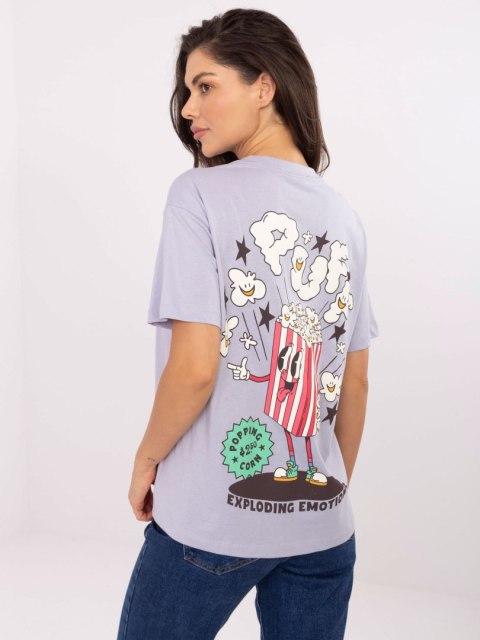 T-shirt D12022AI02645S jasny fioletowy XS