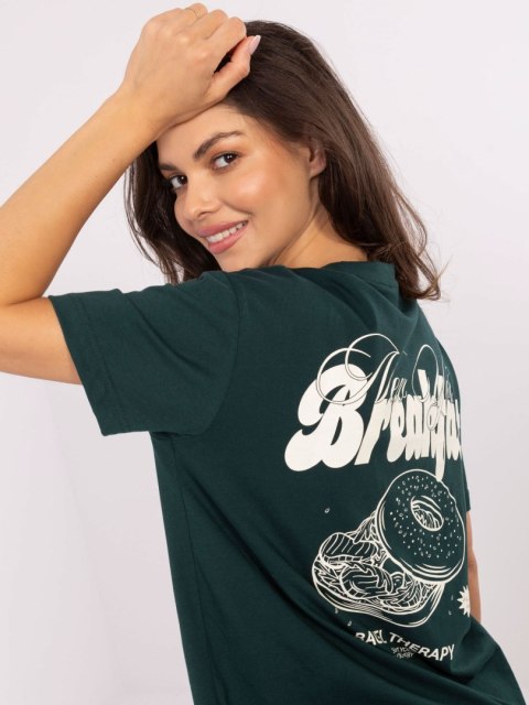 T-shirt D12022M02645R ciemny zielony L