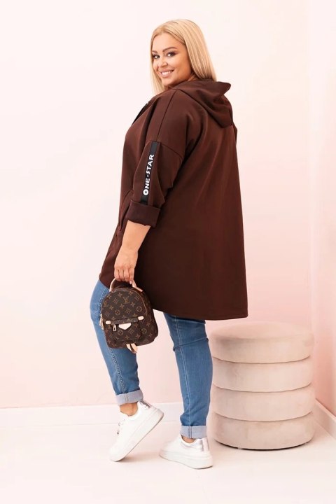 Luźna bluza damska Plus Size z wydłużonym tyłem Luźna bluza damska Plus Size z wydłużonym tyłem