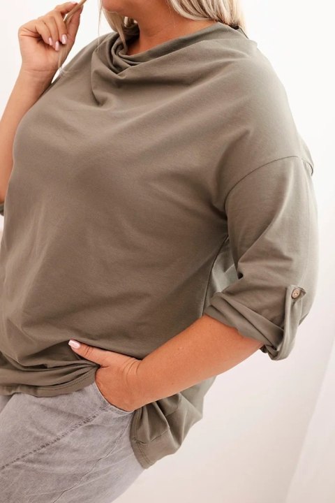 Stylowa włoska bluzka Plus Size z kobiecym dekoltem Stylowa włoska bluzka Plus Size z kobiecym dekoltem