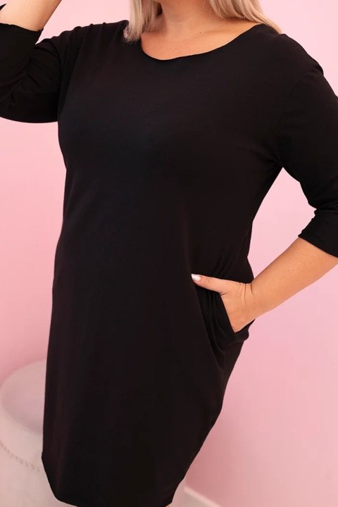 Klasyczna sukienka codzienna Plus Size – kolor czarny Klasyczna sukienka codzienna Plus Size – kolor czarny
